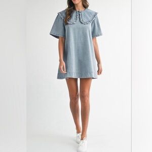 Amable by Mable Large Blue Babydoll Dress | Peter Pan Collar | Cottagecore